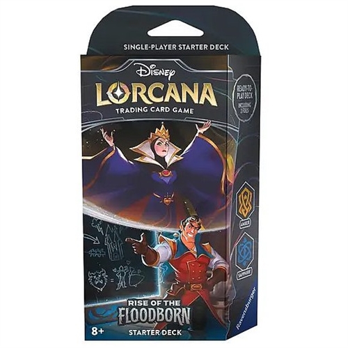 The Queen & Gaston (Amber/Sapphire) - Rise of the Floodborn Star deck - Disney Lorcana TCG